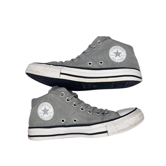 Converse Chuck Taylor All Star Mid Sneakers | Gray Mesh Canvas | Women’s 7 - Picture 6 of 10